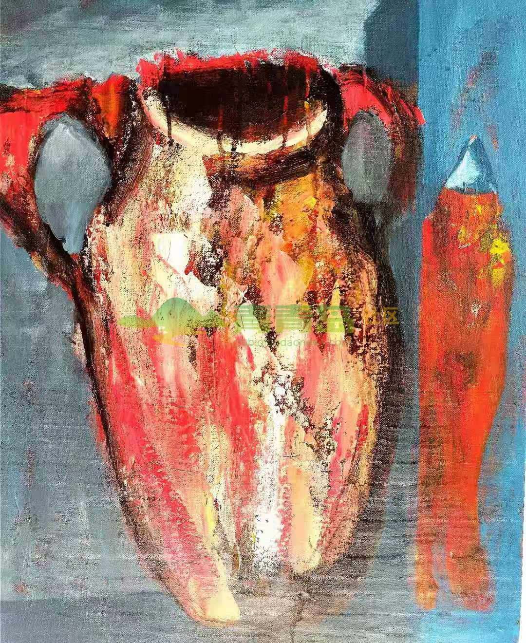 在胶南藏马山“山顶洞人”工作室遇见著名油画家祝万水：青岛李岩报道-青